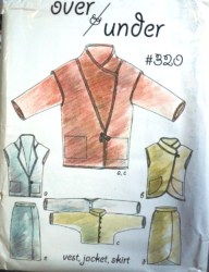 320 SLVLSS VEST,SHORT DOLMAN JACKET,MOCK WRAP SKIRT PATTERN 4-26